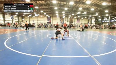 120 lbs Consi Of 8 #1 - Michael Lamb, NJ vs Dallas Owens, WV