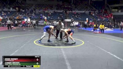 108 lbs Cons. Round 3 - Corbin Brown, Tiger Town Tanglers WC vs Jesse Swiney, Champaign WC