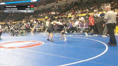 165 Class 4 lbs Champ. Round 1 - Cole Aguirre, Ft. Zumwalt North vs Mason Todd, Christian Brothers College