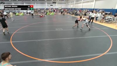 126 lbs Champ. Round 3 - Breyshawn Snyder, Unattached vs Michael Madda, Level Up