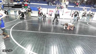 73 lbs 3rd Place - Johnny Rogers, Red Ryder Wrestling Club vs Drake Lear, Fort Gibson Youth Wrestling