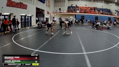 144 lbs Cons. Round 3 - Kaiden Bowling, St. Mary`s Ryken vs Brandon Yoon, Gilman School