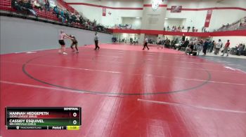 152 lbs Semifinal - Cassidy Esquivel, NRH Birdville (Girls) vs Hannah Hedgepeth, Lucas Lovejoy (Girls)