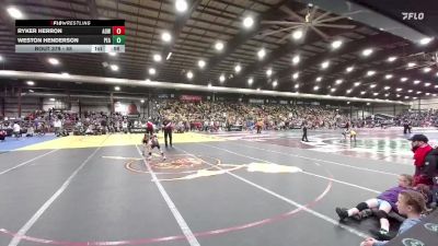 45 lbs Cons. Semi - Ryker Herron, American Outlaws Wrestling vs Weston Henderson, Peak