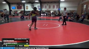 5 lbs Round 3 - Colton Spicer, Keokuk Kids Wrestling Club vs Teyshawn Luckett, DC Elite