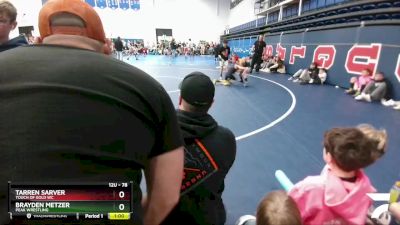 78 lbs Cons. Round 2 - Tarren Sarver, Touch Of Gold WC vs Brayden Metzer, Peak Wrestling