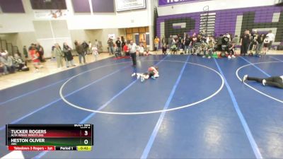 95 lbs 5th Place Match - Tucker Rogers, Alta Wings Wrestling vs Heston Oliver, JWC
