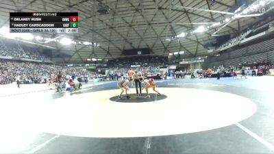 Girls 3A 130 lbs Champ. Round 2 - Delaney Rush, Kennewick (Girls) vs Hadley Carscaddon, Garfield (Girls)