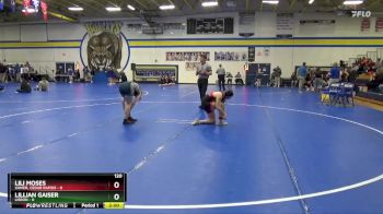 120 lbs Round 3 (8 Team) - Lillian Gaiser, Lisbon vs Lili Moses, Xavier, Cedar Rapids
