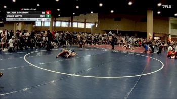 100 lbs Quarterfinal - Natalie Beaumont, Halls Wrestling vs Paris Watts, The Storm Wrestling Center