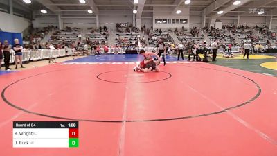 195 lbs Round Of 64 - Kaleb Wright, NJ vs Jackson Buck, NC