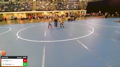 Boys 3rd-4th Grade - 67 Cons. Round 4 - Cullen Fisher, Pack 732 Wrestling Academy vs Bruce Thomas, Central Iowa Wrestling Club /Team Intensity