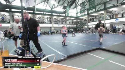 73-79 lbs Cons. Round 1 - David Wells, Collinsville Wrestling Club vs Jaxon Holtzman, Downers Grove Wrestling Club