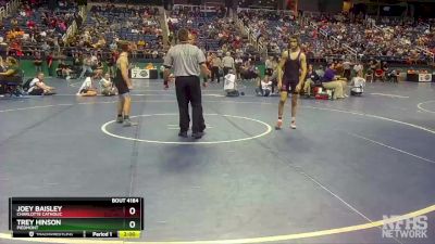 4A 126 lbs Quarterfinal - Joey Baisley, Charlotte Catholic vs Trey Hinson, Piedmont