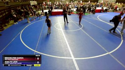 94-100 lbs Semifinal - Brooklynn Garza, Red Wave Wrestling vs Kaelyn Leos, Legacy Wrestling Center