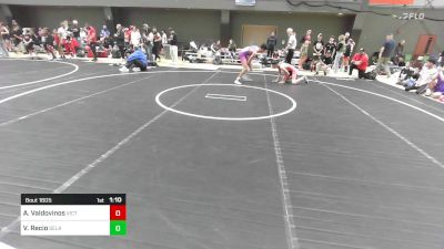 123 lbs Round Of 16 - Adrian Valdovinos, Victory Wrestling-Central WA vs Valentino Recio, SelahFlo Vikings