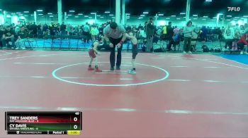 40 lbs Round 1 (10 Team) - Trey Sanders, Mat Assassins Blue vs Cy Davis, Smyrna Wrestling