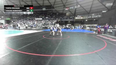 Girls 4A 130 lbs Champ. Round 1 - Paulina Bubnovsky, Lake Washington (Girls) vs Portia Erickson, Union (Girls)