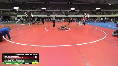 National 3-5 76 Cons. Round 2 - Johnathan Phillips, Poquoson Athletic Association vs Brooks Hassell, Williamsburg Wrestling Club