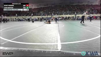 119 lbs Semifinal - Ryatt Rodden, Harrah Little League Wrestling vs Liam Newton, Team Tulsa Wrestling Club