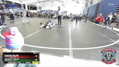 72 lbs Round 1 (4 Team) - Thayne Miller, Victory Wrestling vs Beckett Golay, Slyfox Black