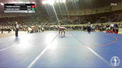 G5A-110 lbs Quarterfinal - Yazmin Nevarez, McLoud-Girls vs Addilynn Owen, Tonkawa-Girls
