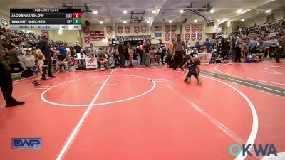 52 lbs Consi Of 8 #2 - Jacob Wardlow, Heat vs Vincent Butcher, Tulsa Blue T Panthers