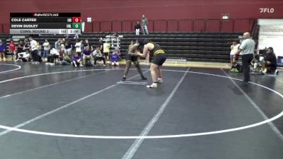 285 lbs Cons. Round 3 - Devin Dudley, NWCA - Life vs Cole Carter, Montevallo