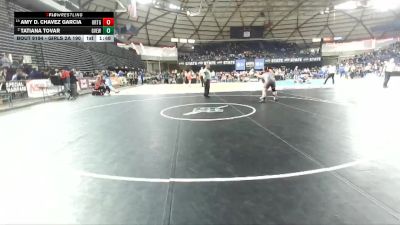 Girls 2A 190 lbs Champ. Round 2 - Amy D. Chavez Garcia, Orting (Girls) vs Tatiana Tovar, Grandview (Girls)