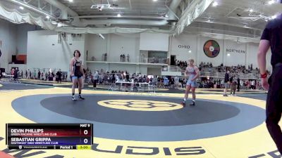 215 lbs Quarterfinal - Devin Phillips, Green Machine Wrestling Club vs Sebastian Grippa, Southeast Ohio Wrestling Club