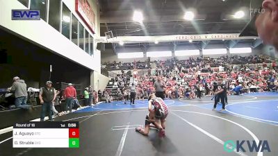 75 lbs Round Of 16 - Judah Aguayo, Grove Takedown Club vs Olivia Struble, Gentry Youth Wrestling