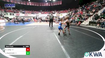40 lbs Semifinal - Everett Long, Tiger Trained Wrestling vs John Budzinski, Grove Takedown Club