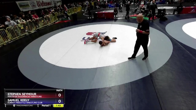 Hollister Razorbacks 157 lbs Champ. Round 1 - Stephen Seymour, Hollister Razorbacks ...