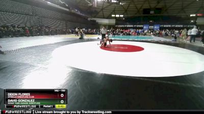 110 lbs Semifinal - David Gonzalez, Scrap Yard Garage Wrestling vs Deion Flores, Othello Wrestling Club