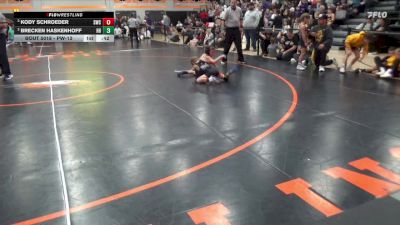 PW-13 lbs Semifinal - Kody Schroeder, Sabertooth Wrestling Club vs Brecken Haskenhoff, Hammerin Hawks