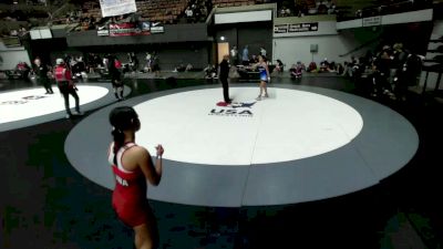 115 lbs Mckenzye Reedy, SJWA - San Joaquin Wrestling Association vs Alana Garcia, SDIKWA - San Diego-Imperial Kids Wrestling Association