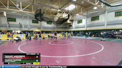 55 lbs Quarterfinal - Taggart Anderberg, Mobridge Youth Wrestling vs Maddox Bainter, Pinned Suddenly