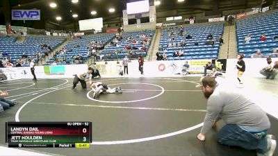 52 lbs Champ. Round 1 - Landyn Dail, Central Kansas Young Lions vs Jett Houlden, Team Haysville Wrestling Club