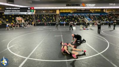 105 lbs Cons. Round 2 - Aubrey Hoveland, Mason City vs Dilynn Albrecht, Milton