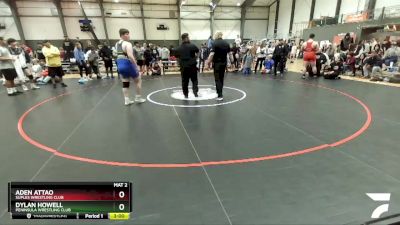 285 lbs Semifinal - Aden Attao, Suples Wrestling Club vs Dylan Howell, Peninsula Wrestling Club