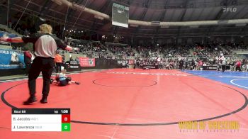 58 lbs Round Of 16 - Brady Jacobs, Michigan West vs Jaxson Lawrence, GOLDRUSH Academy