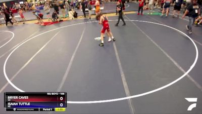 106 lbs Cons. Round 2 - Bryer Caves, WI vs Isaiah Tuttle, NE