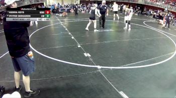 107 lbs Champ. Round 2 - Piyper Berggren, Little Cougar Wrestling vs Kierra Keys, Millard South Wrestling Club