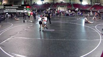 82 lbs Semifinal - Tatum Olsufka, Jr. Viking Wrestling Club vs Chloe Kirkendall, Nebraska Wrestling Academy