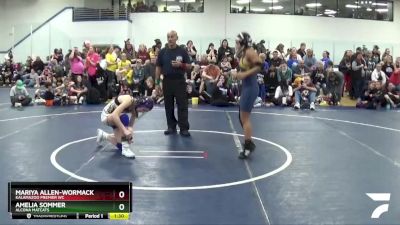 98 lbs Champ. Round 1 - Amelia Sommer, Alcona Matcats vs Mariya Allen-Wormack, Kalamazoo Premier WC