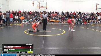 DIVISION 1 lbs Round 4 - Trevor Block, Waukon vs Jamison Zweibahmer, South Winneshiek