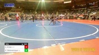 55 lbs Consolation - Owen Slinker, Sebolt Wrestling Academy vs Rivers Tahdooahnippah, Elgin Wrestling