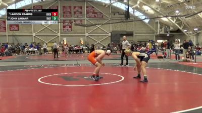 165 lbs Cons. Round 2 - Landon Kearns, Coast Guard vs John Lagana, Trinity (CT)