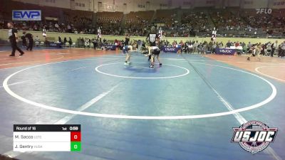 52 lbs Round Of 16 - Maddox Sacco, Lone Grove Takedown Club vs Jett Gentry, Husky Wrestling Club