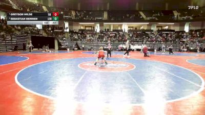 100 lbs Semifinal - Greyson Wilde, The Colosseum Training Center vs Sebastian Berrien, Level Up Wrestling Center